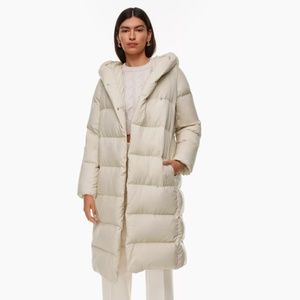 Aritzia Cream Puffer Jacket